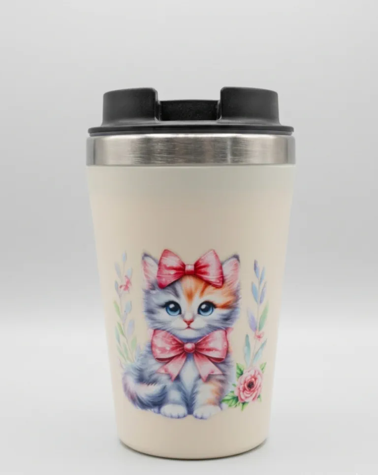 Koffie-to-go beker schattig kitten