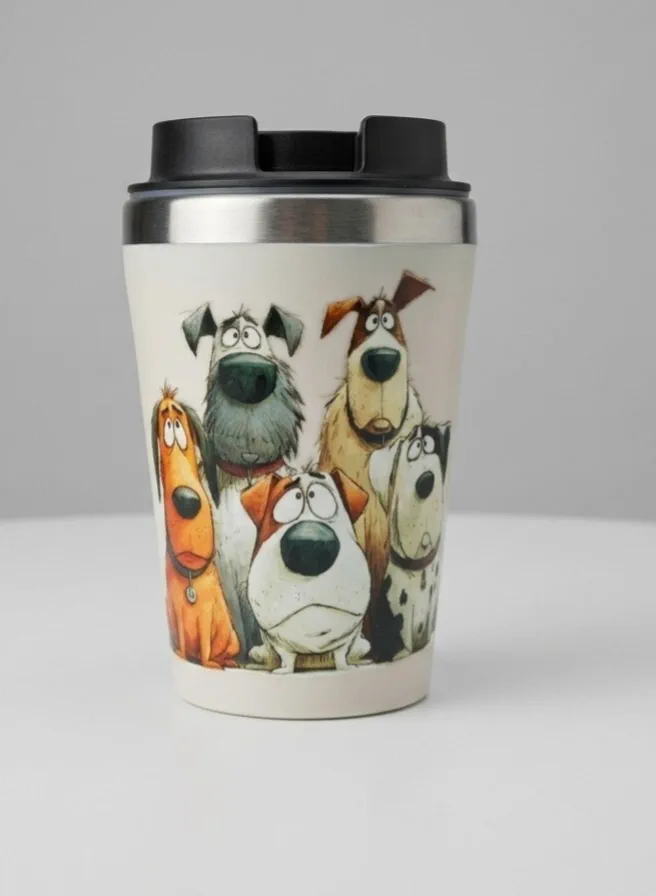 Koffie-to-go beker grappige hond.
