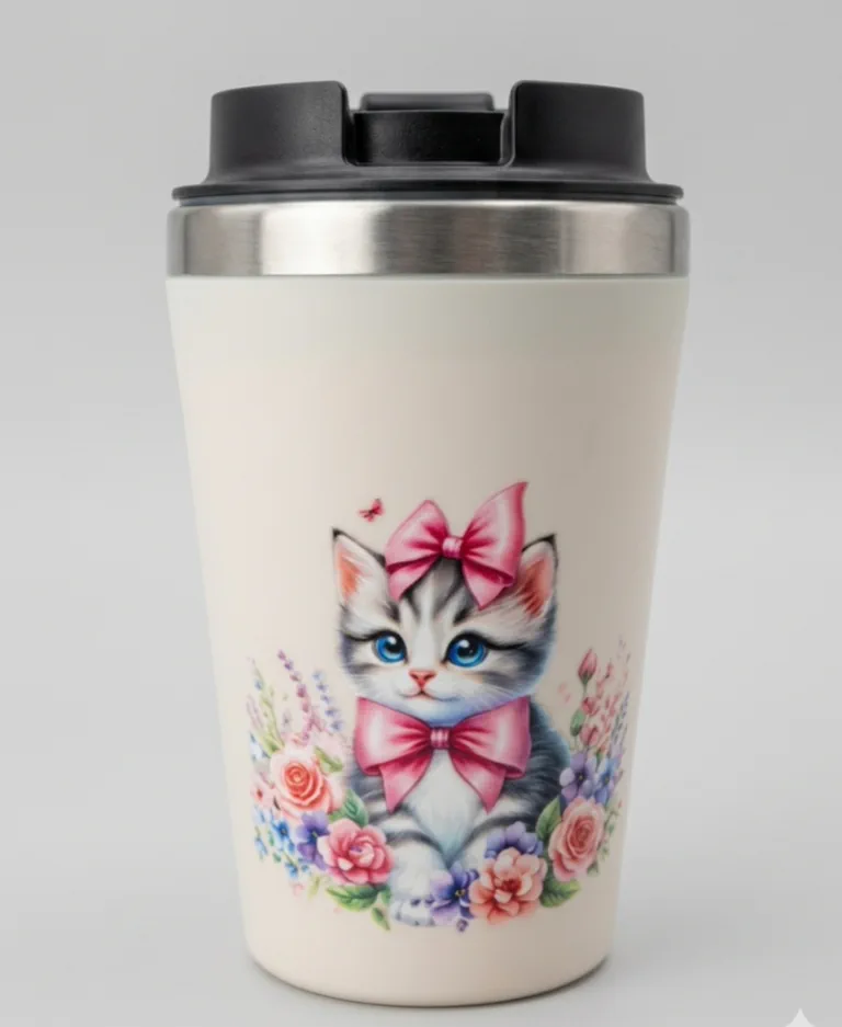 Koffie-to-go beker schattig kitten