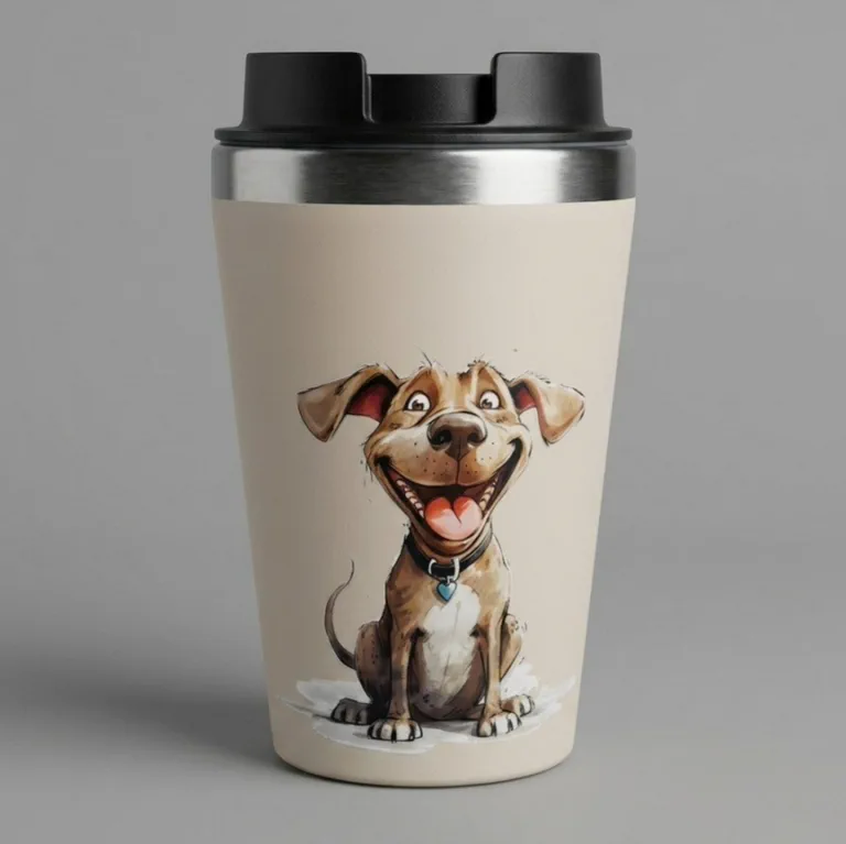 Koffie-to-go beker grappige hond.