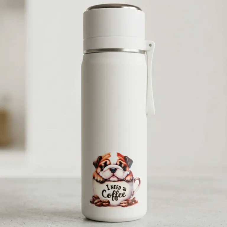 Dubbelwandige handbewerkte thermos Bully, inhoud 500ml