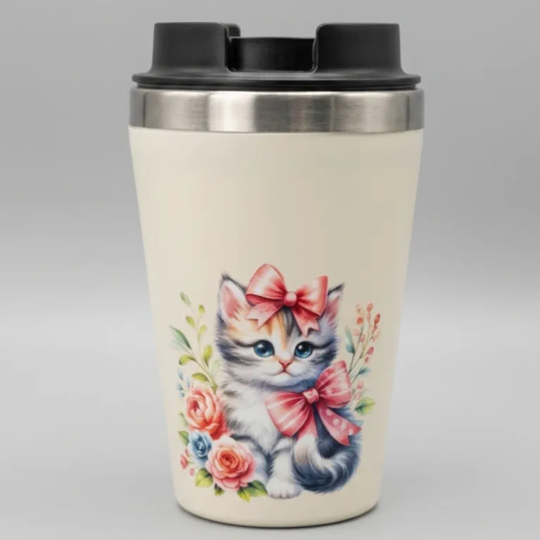 Koffie-to-go beker schattig kitten